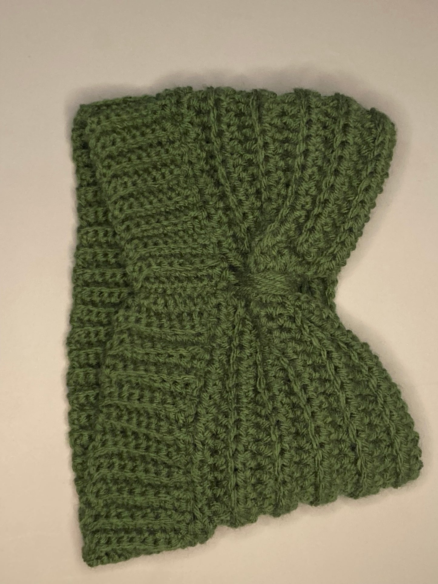 Crocheted Ear Warmers Adult: Green