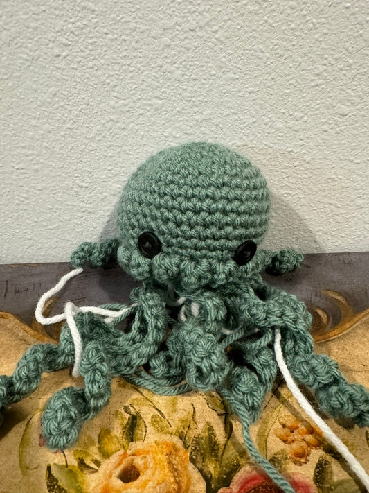 Crocheted Green Octupus