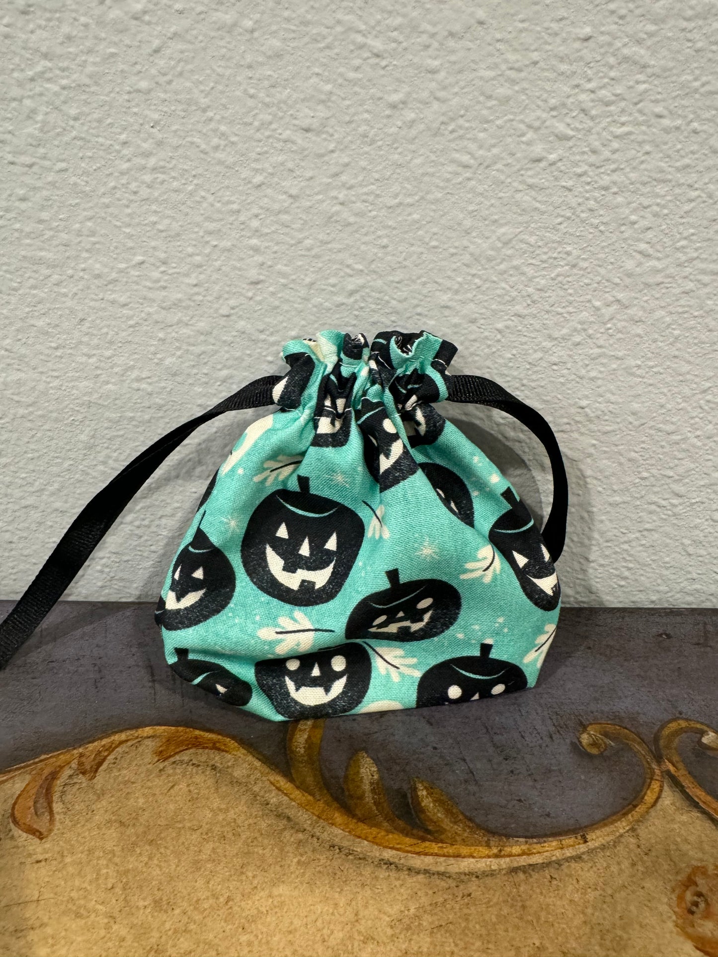 Small Blue Pumpkin Treat Bag