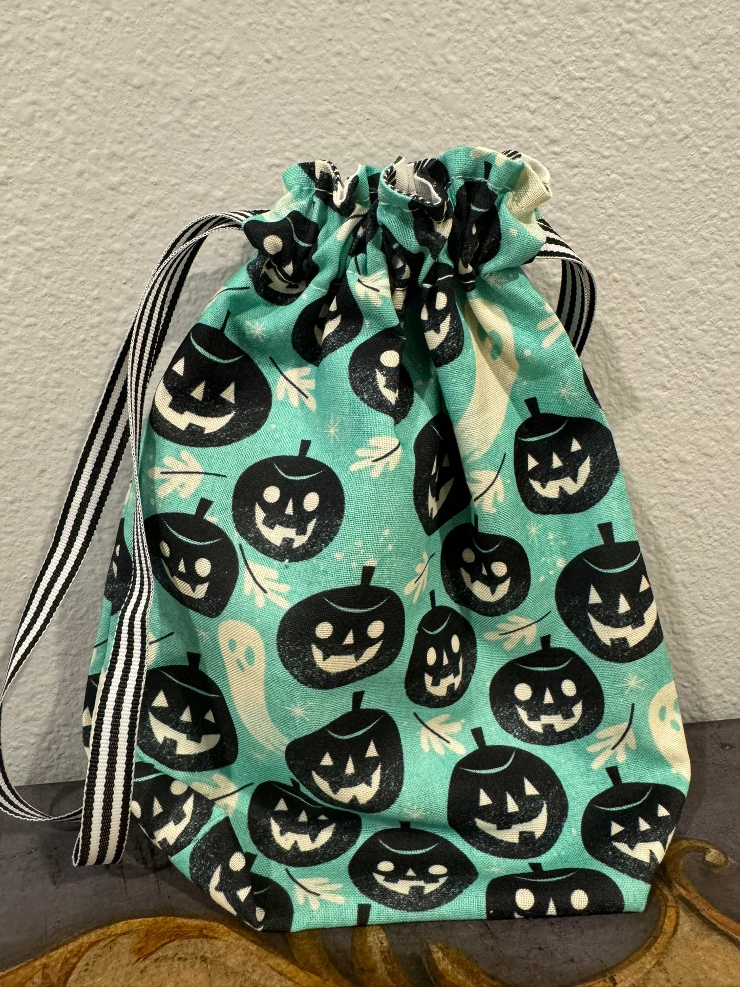 Large Blue Pumpkin Treat Bag