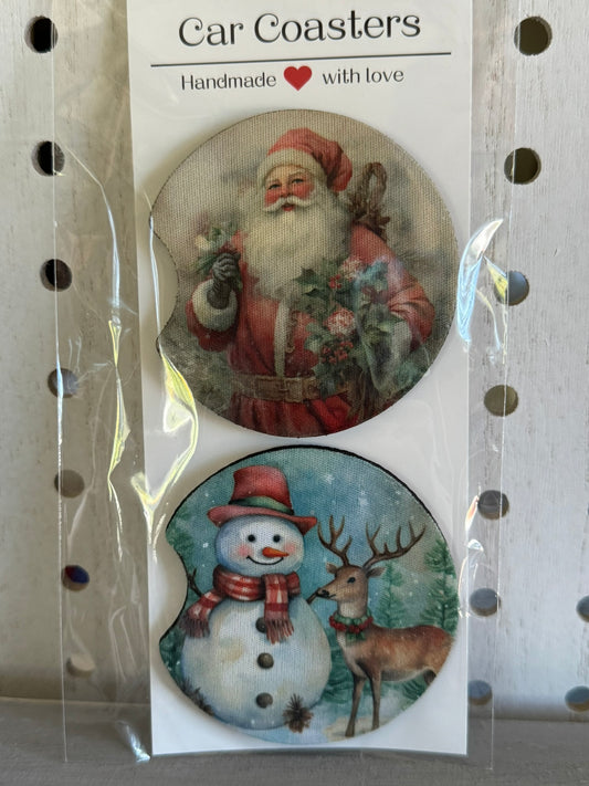 Snowman/Santa Car Coaster