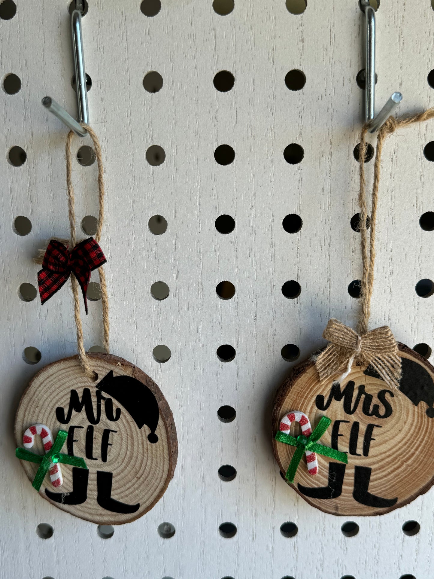 Mr. And Mrs. Elf Ornaments (Set of 2)