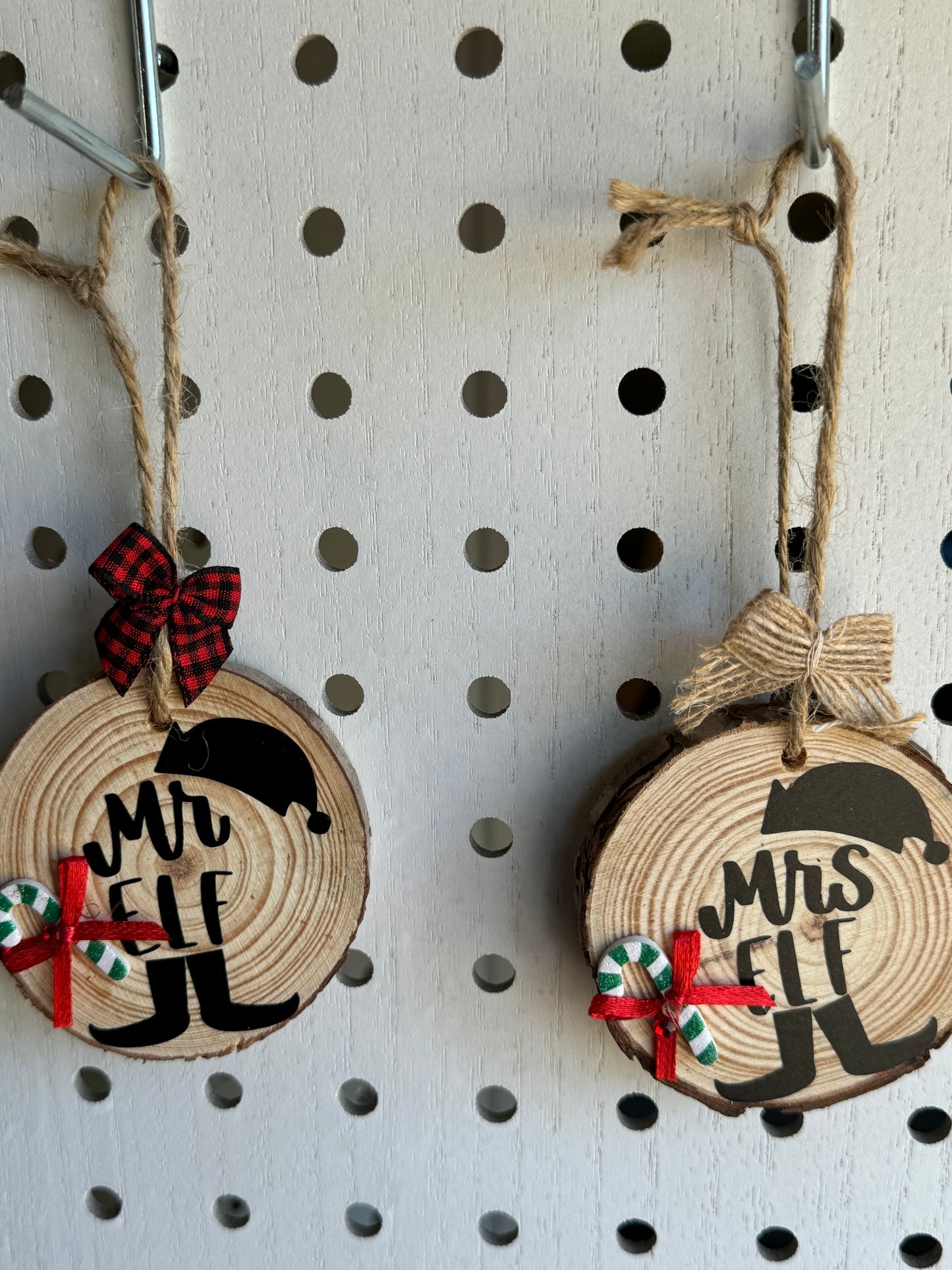 Mr. and Mrs. Elf Ornaments Set of 2