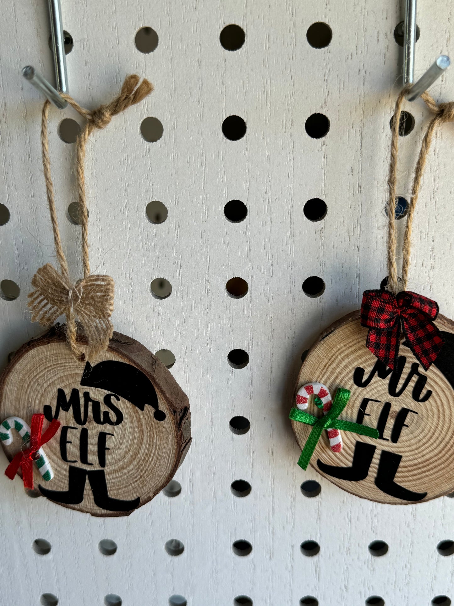 Mr. and Mrs. Elf Ornaments Set of 2