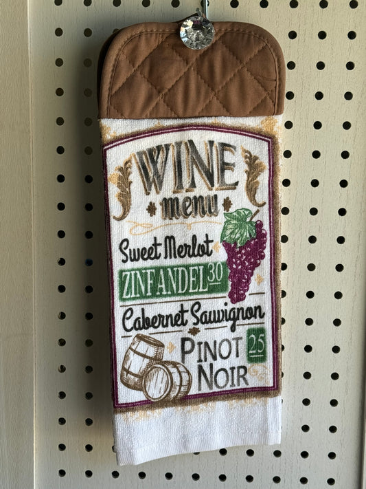 Wine Kitchen Towel/Oven Mitt