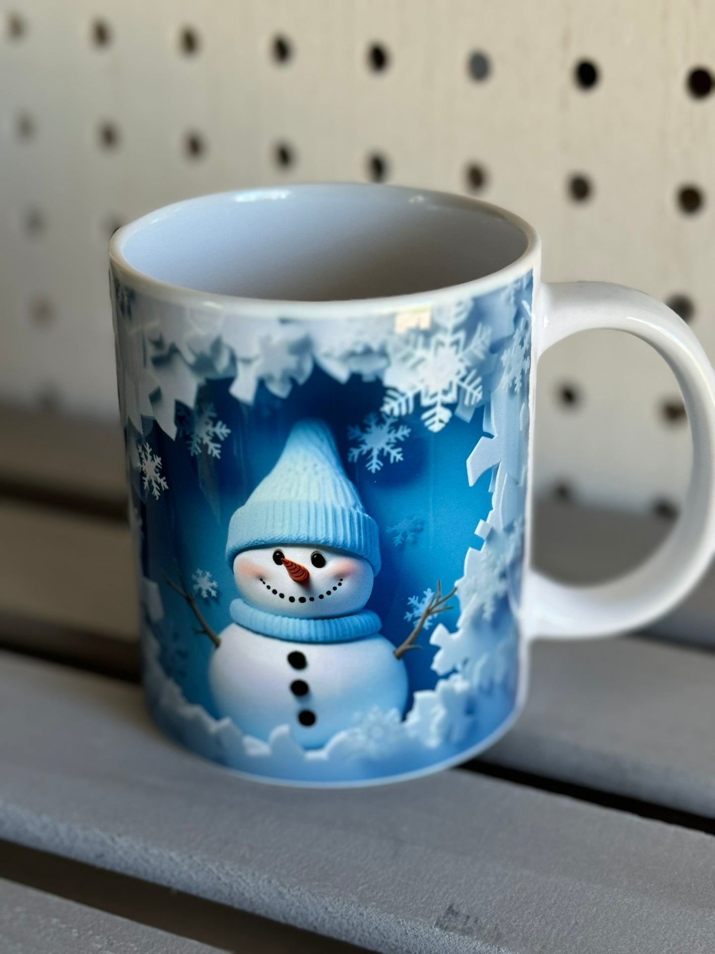 Blue Snowman Coffee Mug